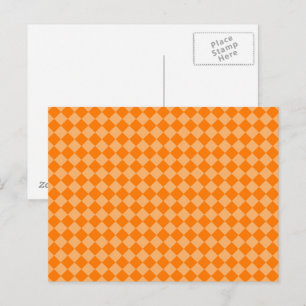 Cartão Postal Padrão Diamante de Combinação Laranja por STayl