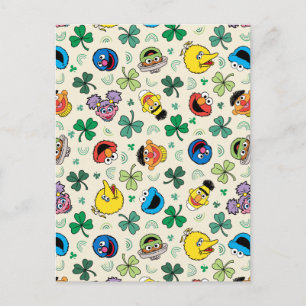 Cartão Postal Padrão do Dia de São Patrício da Sesame Street