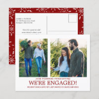 Padrão do Floco de Neve Foto do Anúncio do noivado