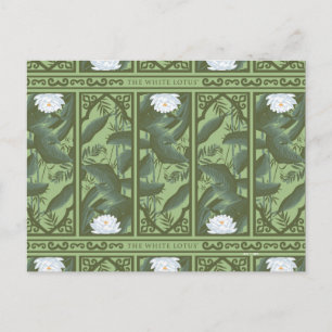 Cartão Postal Padrão do Painel Lotus Botânico - O Lotus Branco