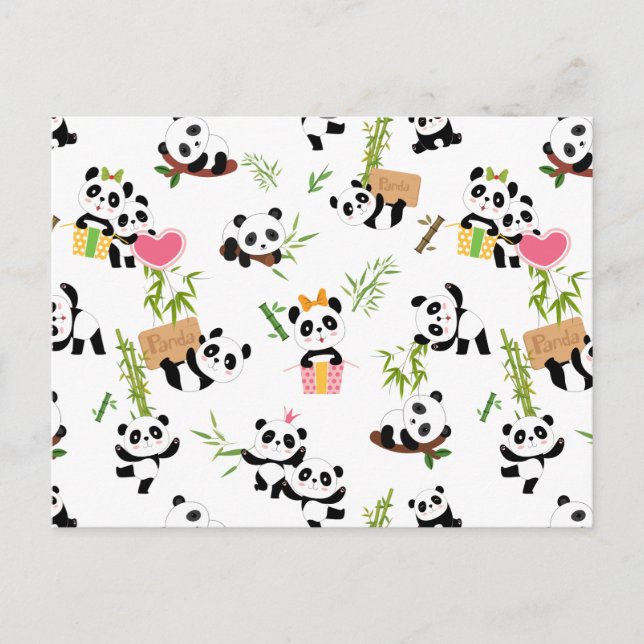 Cartão Postal Padrão do Panda (Frente)