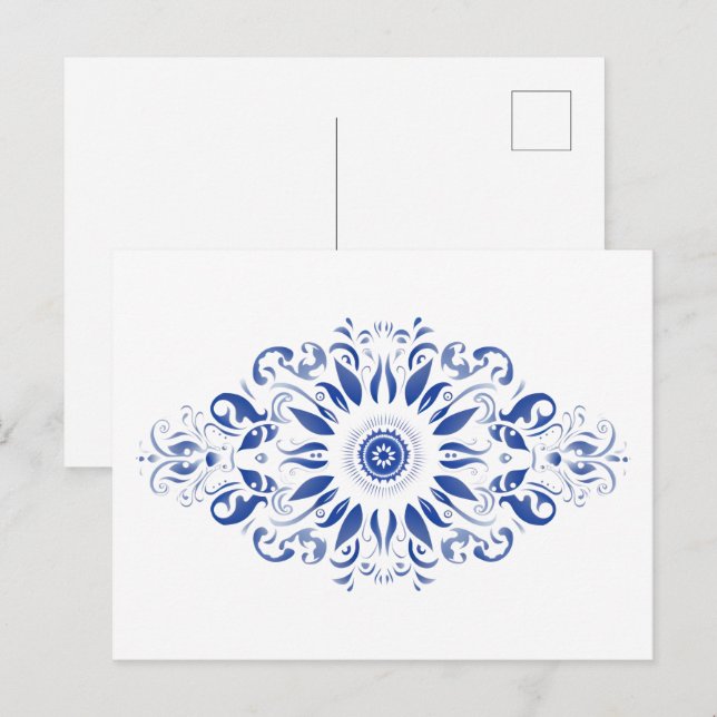 Cartão Postal padrão do sol (Frente/Verso)