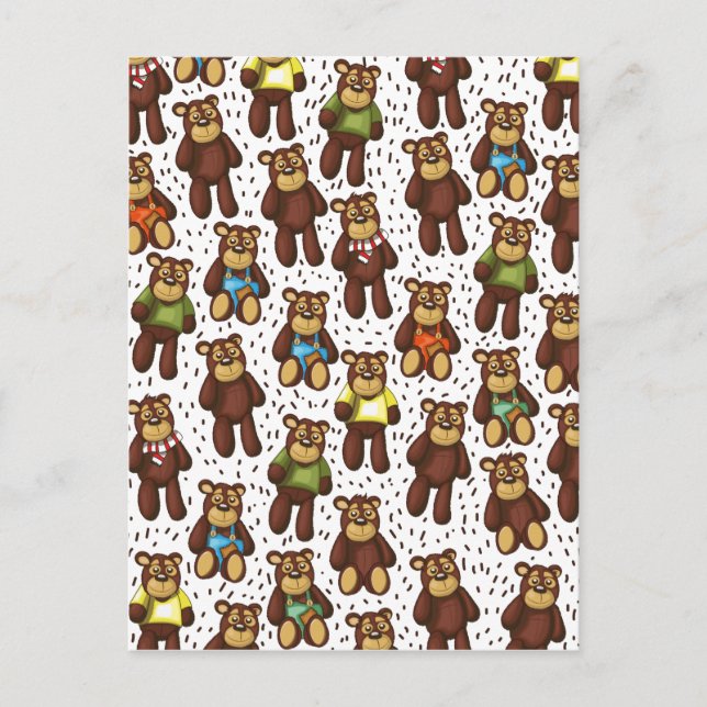Cartão Postal Padrão do Urso de Teddy (Frente)
