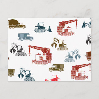 Cartão Postal Padrão do veículo de construção