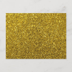 Cartão Postal Padrão Dourado de brilho