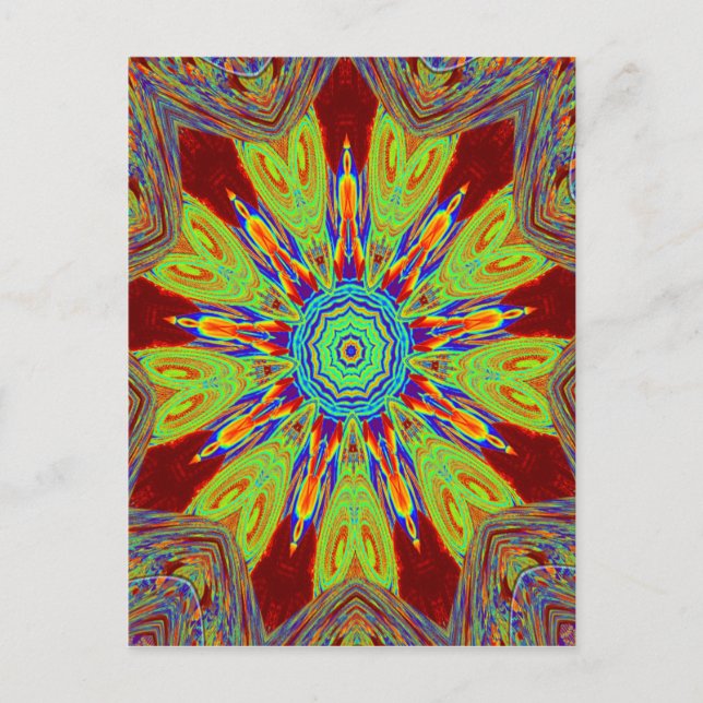 Cartão Postal Padrão étnico africano asiático europeu (Frente)