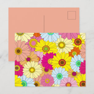Cartão Postal padrão floral