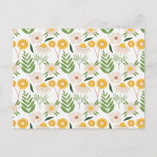 Cartão Postal Padrão Floral (Frente)