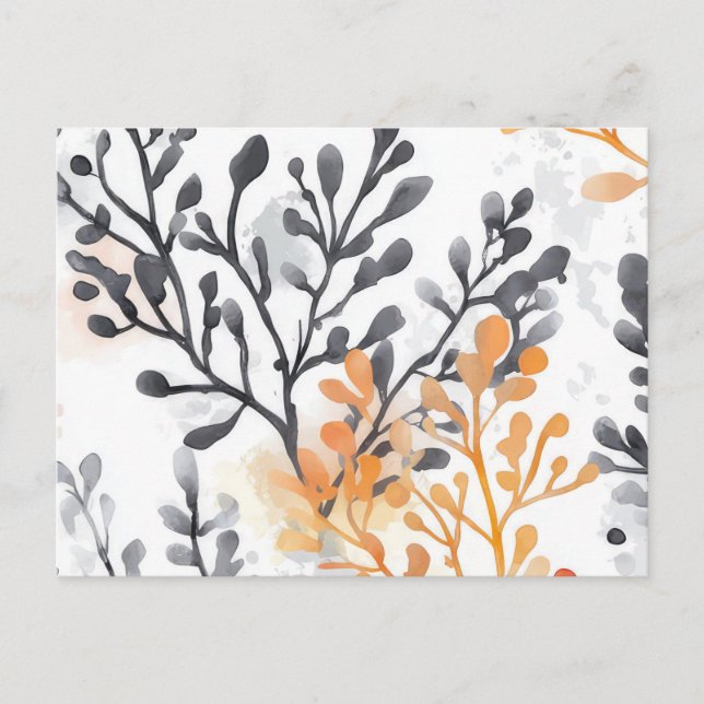 Cartão Postal Padrão floral (Frente)