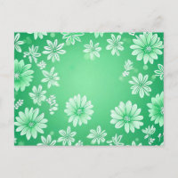 Padrão Floral em Fundo Verde