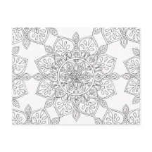 Padrão Floral Mandala para Coloração de Adultos