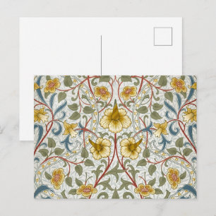 Cartão Postal Padrão Floral Narciso William Morris