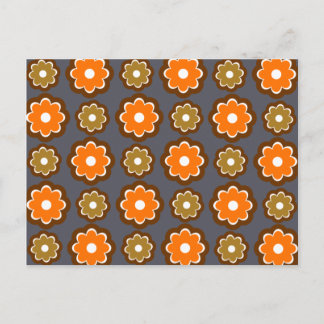 Cartão Postal Padrão floral retrô