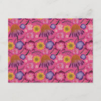 Padrão Floral Rosa de Flor Selvagem