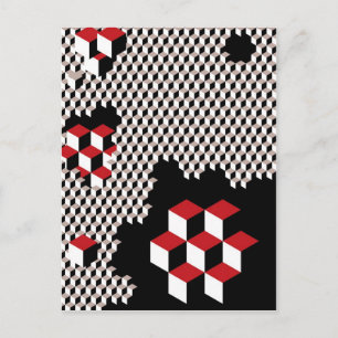Cartão Postal padrão geométrico abstrato