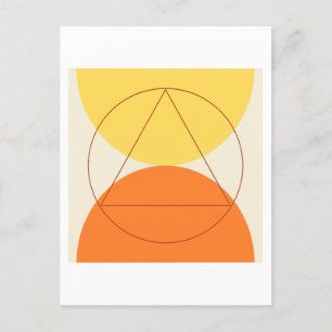 Cartão Postal Padrão Geométrico abstrato Moderno