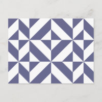 Padrão Geométrico de Deco Azul-Meia-Noite