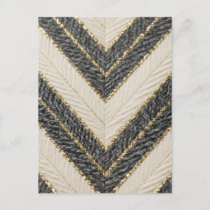 Cartão Postal Padrão Glam Chevron Ziguezague
