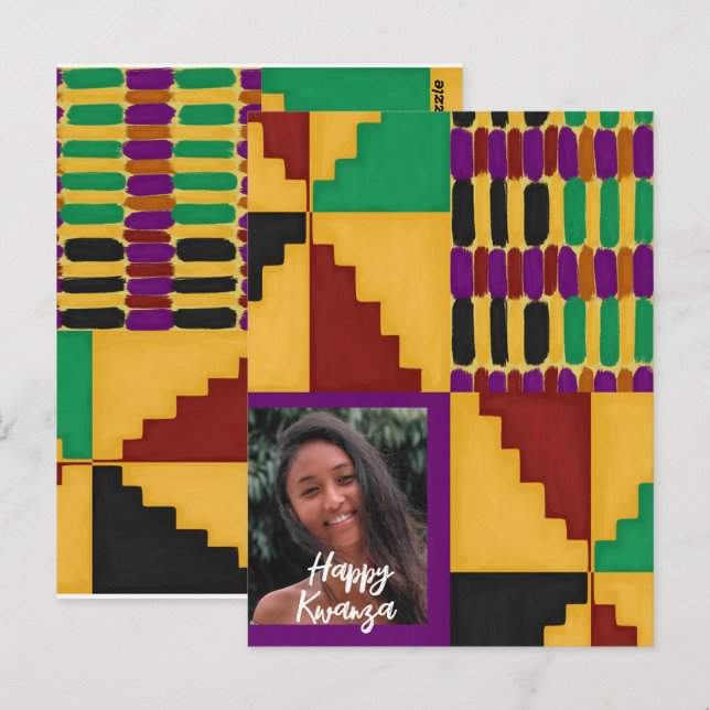 Cartão Postal Padrão Kwanzaa personalizado (Frente/Verso)