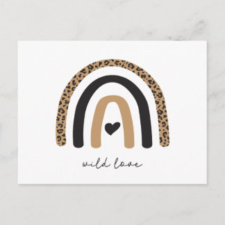 Cartão Postal Padrão-Leopardo Cotovelo-Arco-Íris