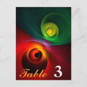 Cartão Postal Padrão Moderno de Abstrato de Arte Yin Yang Verde 