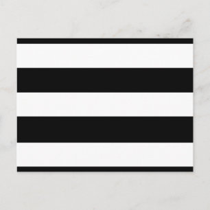 Cartão Postal Padrão Moderno de Stripes Brancas Pretas