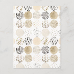 Cartão Postal Padrão neutro do círculo do Abstrato