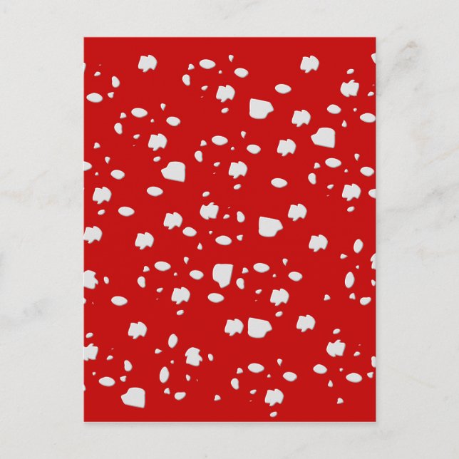 Cartão Postal padrão ponto com toadstool vermelha (Frente)