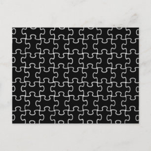 Cartão Postal padrão quebra-cabeça preto