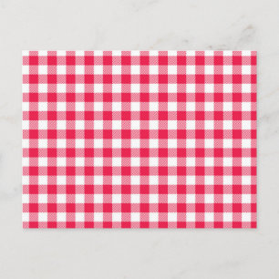 Cartão Postal Padrão Red Gingham