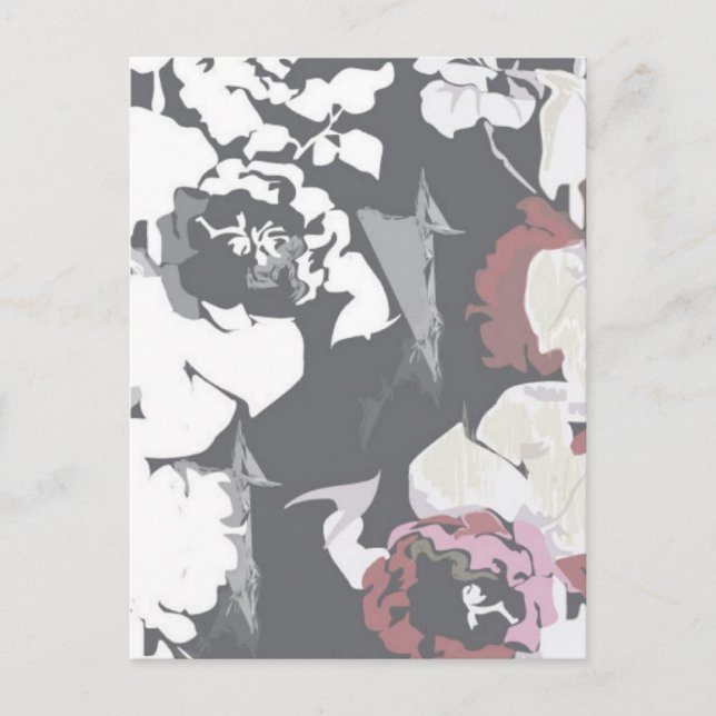 Cartão Postal padrão rosa bonito (Frente)