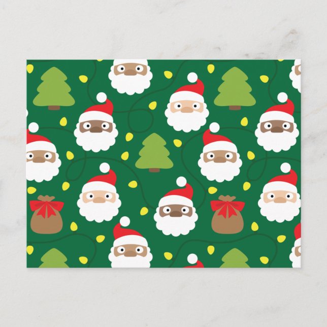 Cartão Postal Padrão Santa Clauses (Frente)