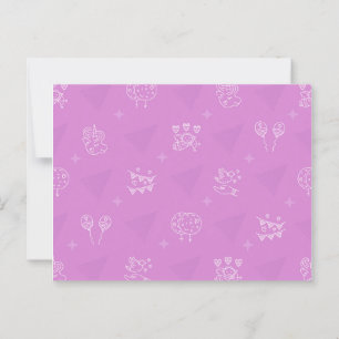 Cartão Postal Padrão sem costura romeno rosa
