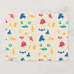 Cartão Postal Padrão Silhouette da Liga Super-Animais e Justiça