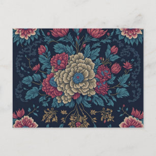 Cartão Postal Padrão tradicional de bordado mexicano