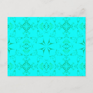 Cartão Postal Padrão Tribal bonito Aqua Turquoise Bohemian