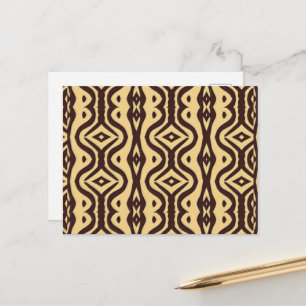 Cartão Postal Padrão tribal castanho