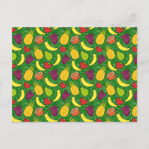 Cartão Postal padrão uniforme de fruta Padrão da superfície da