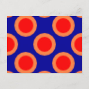 Cartão Postal Padrão Vermelho, Azul, Laranja