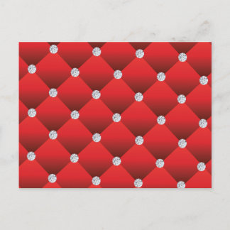 Cartão Postal Padrão Vetorial de Diamante Rebordado de Luxo Seam
