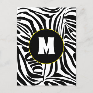 Cartão Postal Padrão Zebra