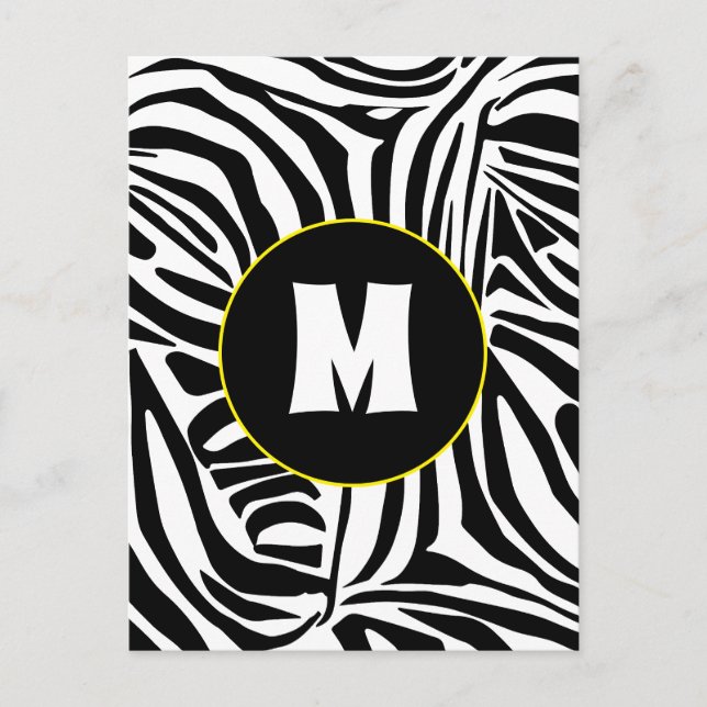 Cartão Postal Padrão Zebra (Frente)