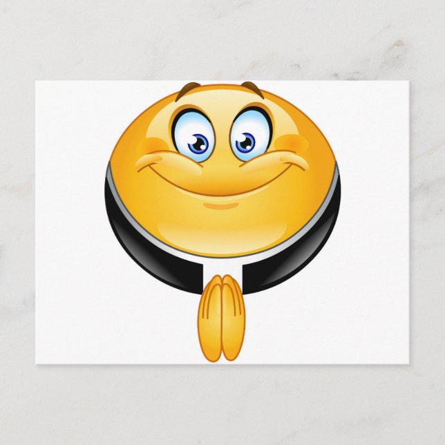 Cartão Postal padre emoji (Frente)