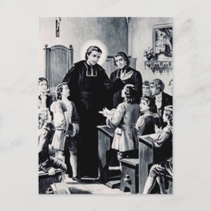 Cartão Postal padre francês santo Louis de Montfort