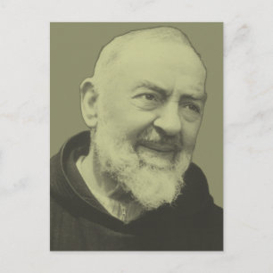 Cartão Postal Padre Pio de Pietrelcina Frade Capuchinho Francisc