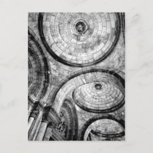 Cartão Postal Padrões circulares em tijolo no Sacre Couer