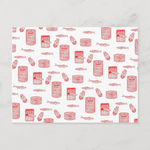 Cartão Postal Padrões de Peixe Inclinado