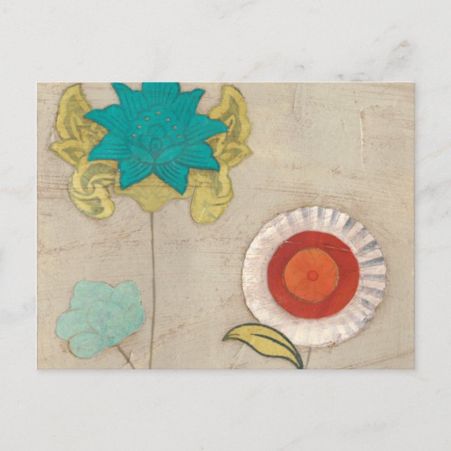 Cartão Postal Padrões de Pétalas I (Frente)