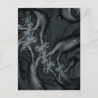 Cartão Postal Padrões e formas fractais abstrato. Arte Fractal