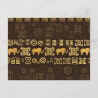 Padrões étnicos africanos - castanhos e dourados #